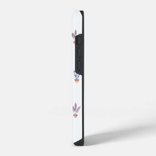 Elegant Country Potlood Waterverf Monogram iPhone Hoesje (Linkerkant)