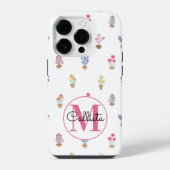 Elegant Country Potlood Waterverf Monogram iPhone Hoesje (Achterkant)