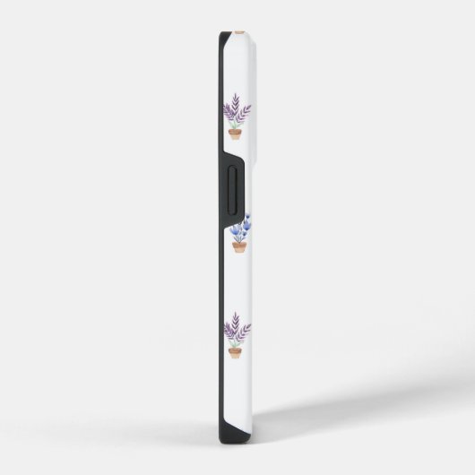 Elegant Country Potlood Waterverf Monogram iPhone Hoesje (Rechterkant)