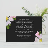 Elegant Country Roos Begrafenisaankondiging Kaart (Staand voorkant)