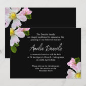 Elegant Country Roos Begrafenisaankondiging Kaart (Voorkant / Achterkant)