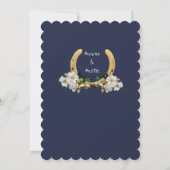 Elegant Country Style Navy en Gold Kaart (Achterkant)