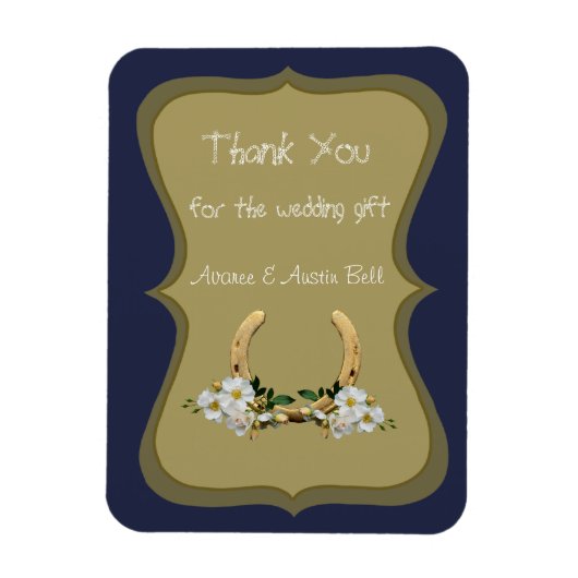 Elegant Country Style Navy en Gold Magneet (Verticaal)