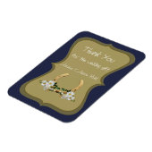 Elegant Country Style Navy en Gold Magneet (Linkerzijde)