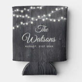 Elegant country wood lights blikjeskoeler (Voorkant)