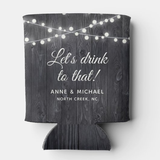 Elegant country wood lights blikjeskoeler (Achterkant)