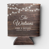 Elegant country wood lights blikjeskoeler (Voorkant)