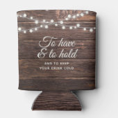 Elegant country wood lights blikjeskoeler (Achterkant)