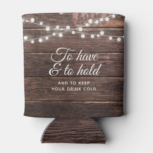 Elegant country wood lights blikjeskoeler (Achterkant)