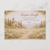Elegant Countryside Garden Diapper Raffle Informatiekaartje (Voorkant)