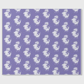 Elegant Countryside Toile Deer on Periwinkle Blue Cadeaupapier (Vlak)