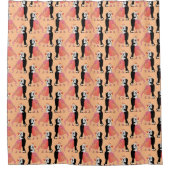 Elegant Couple Dance  Retro Ballroom Douchegordijn (Voorkant)