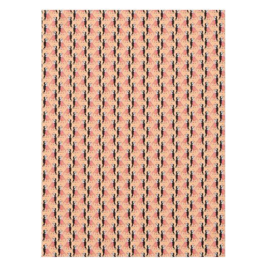 Elegant Couple Dance  Retro Ballroom Tafelkleed (Voorkant)