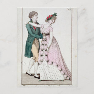 Elegant Couple Dansend the Waltz Briefkaart