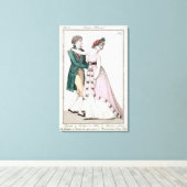 Elegant Couple Dansend the Waltz Canvas Afdruk (Insitu (Houten vloer))