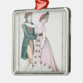 Elegant Couple Dansend the Waltz Metalen Ornament (Links)