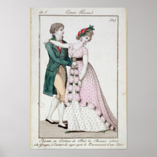 Elegant Couple Dansend the Waltz Poster