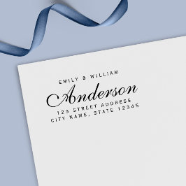 Elegant Couple Familienaam Home Adres Zelfinktende Stempel