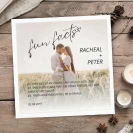 Elegant Couple Foto Modern Facts Wedding Servet