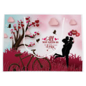 Elegant Couple Lover Valentijnsdag Groot Cadeauzakje (Voorkant)