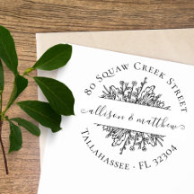 Elegant Couple Names Wedding Floral 