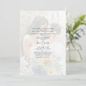 Elegant Couple Photo Muted Sunflower Beide ouders Kaart (Staand voorkant)