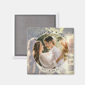 Elegant Couple Photo Wedding Save the Date Magneet (Voorkant / Achterkant)