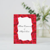 elegant couple red roses kaart (Staand voorkant)