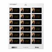 Elegant Couple Silhouette with Roses Etiket (Full Sheet)