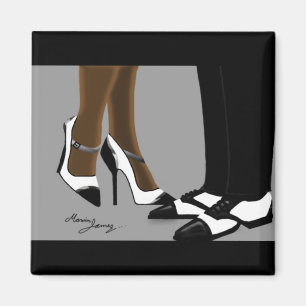 Elegant Couple-Square Magnet