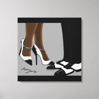 Elegant Couple-Stretched Canvas afdrukken