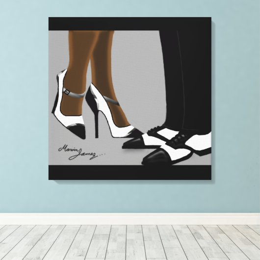 Elegant Couple-Stretched Canvas afdrukken (Insitu (Houten vloer))