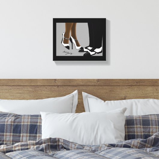 Elegant Couple-Stretched Canvas afdrukken (Insitu (Slaapkamer))