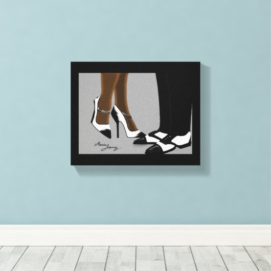 Elegant Couple-Stretched Canvas afdrukken (Insitu (Houten vloer))