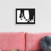 Elegant Couple-Stretched Canvas Black en White Afdruk (Insitu (Woonkamer))