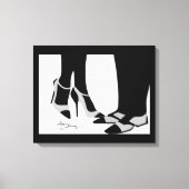 Elegant Couple-Stretched Canvas Black en White Afdruk (Voorkant)