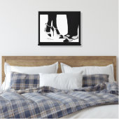 Elegant Couple-Stretched Canvas Black en White Afdruk (Insitu (Slaapkamer))