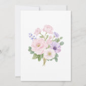 Elegant Couples Christmas Wedding Reception Floral Kaart (Achterkant)