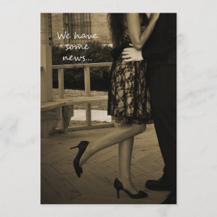 Elegant Couple's Elopement Announcement Aankondiging