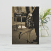 Elegant Couple's Elopement Announcement Aankondiging (Staand voorkant)