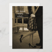 Elegant Couple's Elopement Announcement Aankondiging (Voorkant / Achterkant)