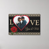 Elegant Couple's Love You & me Stretched Canvas (Voorkant)