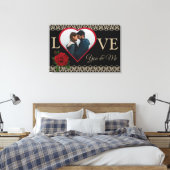 Elegant Couple's Love You & me Stretched Canvas Afdruk (Insitu (Slaapkamer))