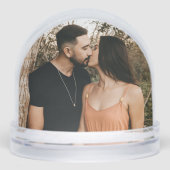 Elegant Couples Monogram Photo Wedding Sneeuwbol (Voorkant)