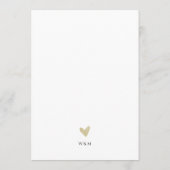 Elegant Couples Shower Calligraphy Typo Wedding  Kaart (Achterkant)