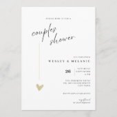 Elegant Couples Shower Calligraphy Typo Wedding  Kaart (Voorkant)