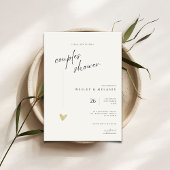 Elegant Couples Shower Calligraphy Typo Wedding  Kaart
