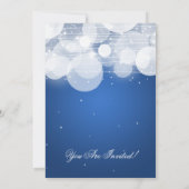 Elegant Couples Shower Glow & Sparkle Blue Kaart (Achterkant)