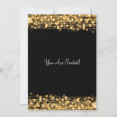 Elegant Couples Shower Party Sparkles Gold Kaart (Achterkant)