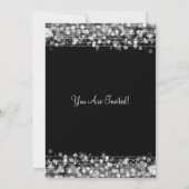 Elegant Couples Shower Party Sparkles Silver Kaart (Achterkant)